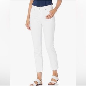 White jeans “the Isabelle" high-rise straight Crop Jeans size 29